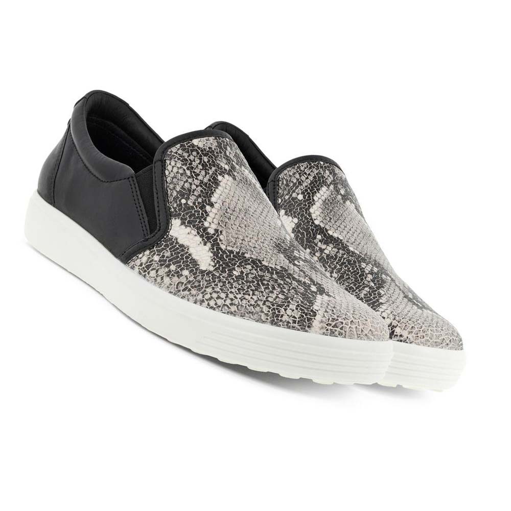 Ecco Soft 7 Street Slip On Fritidssko Dame Svarte Grå | NO 79SGL